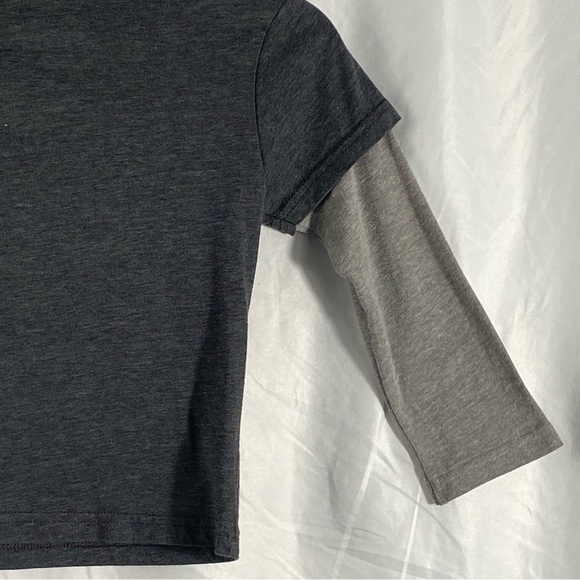 Disney Mickey Mouse Dark Gray and Light Gray Long Sleeve Tee Size 5T - Picture 14 of 16